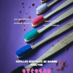 Pack 3 Cepillos Dentales de Bambú ADULTOS