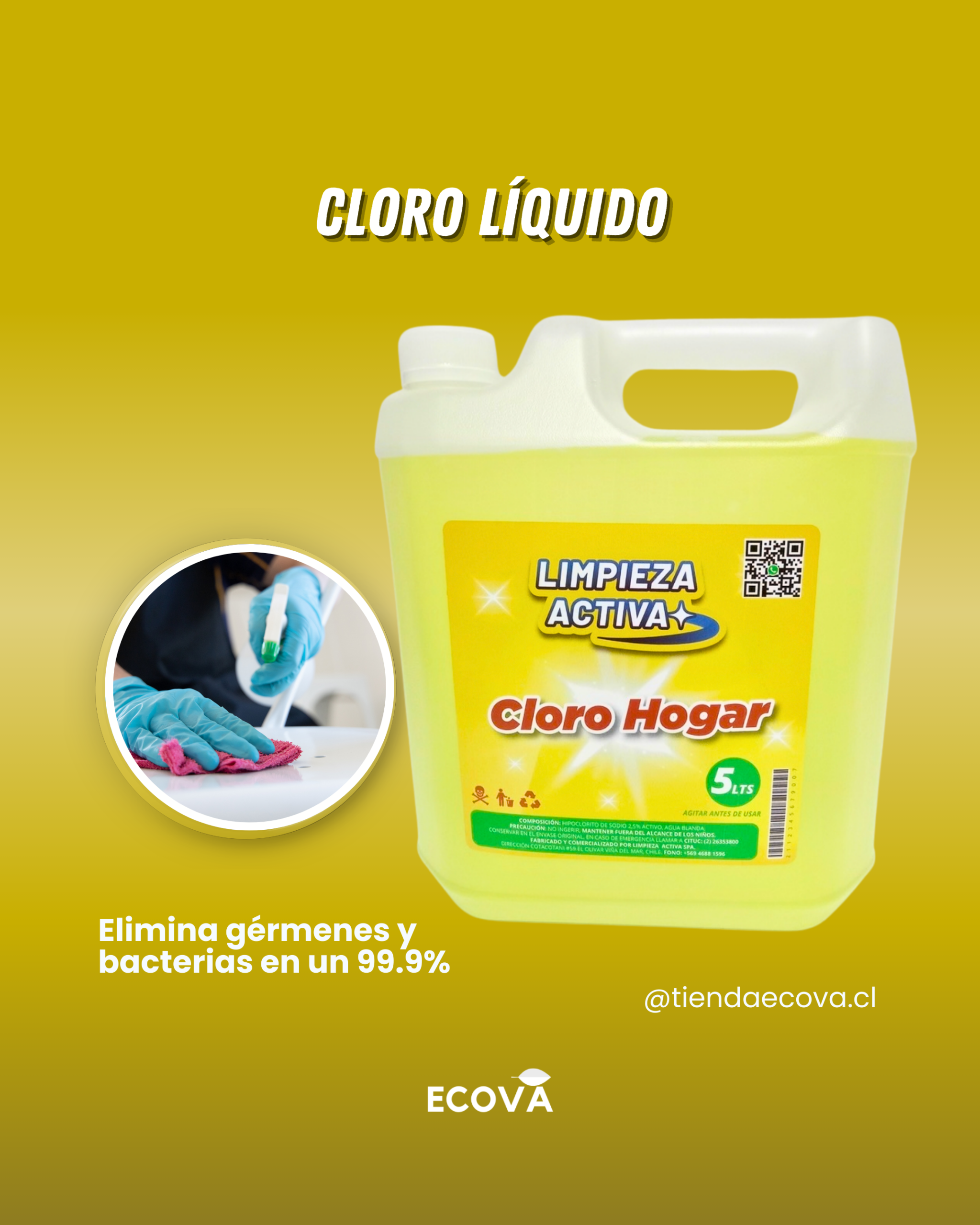 cloro-3 Cloro Hogar Bidón 5 Litros - Imagen 1